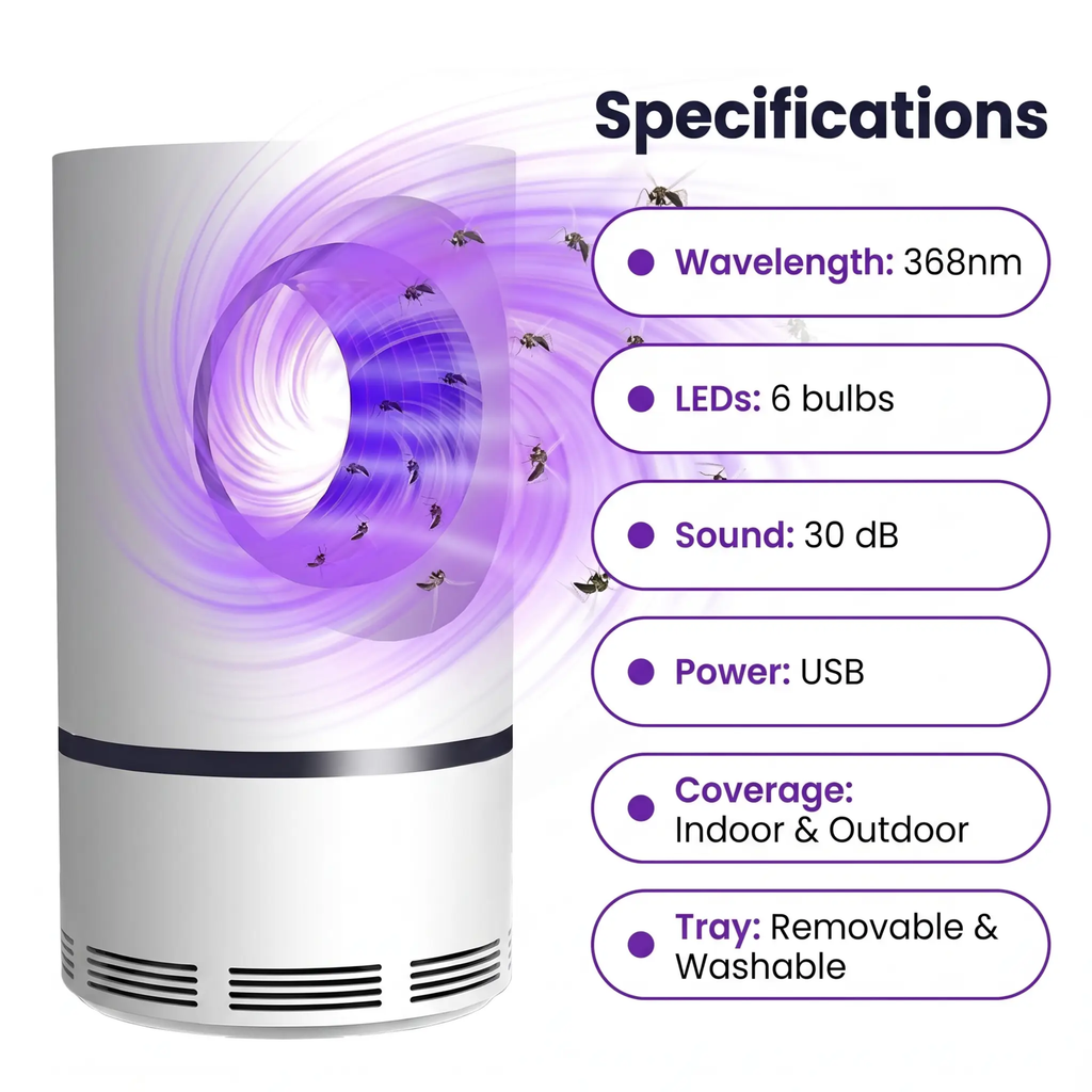 UV Light Insect Trap - Indoor/Outdoor Mosquito Fly Killer