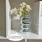 Mirror-clad disco vase with retro charm and modern flair
