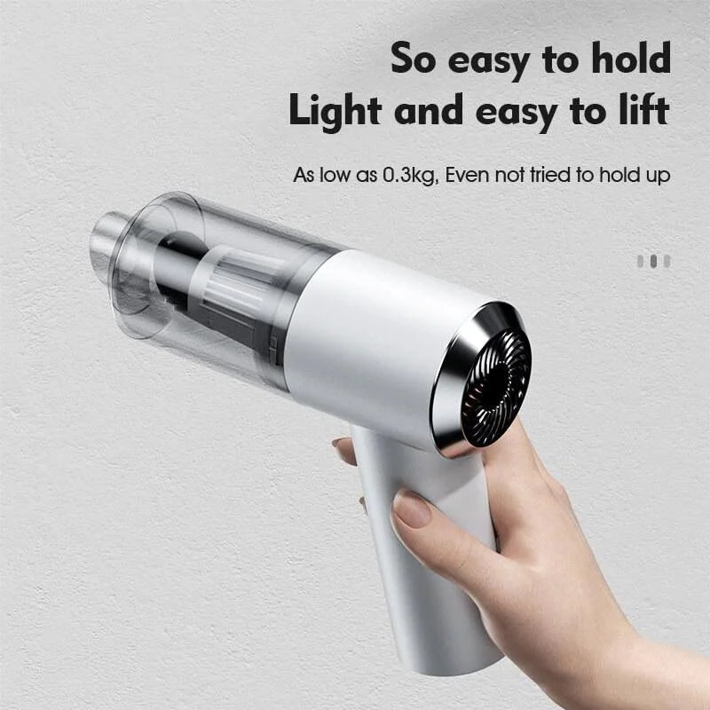Cordless handheld vacuum cleaner for the car