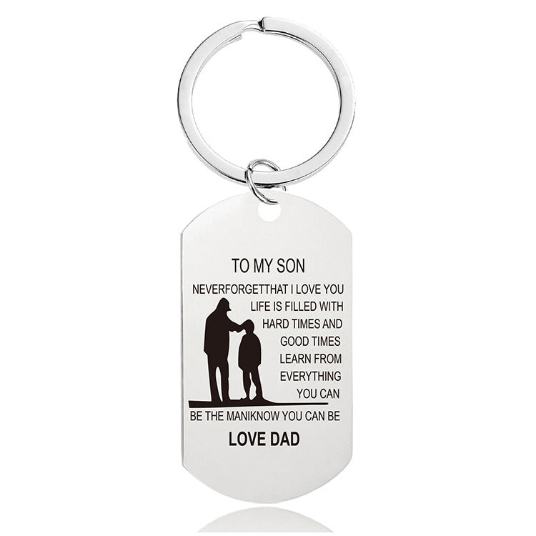 Mother's Day Engraving Metal Keychain with Box