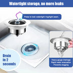 3-in-1 Sink Drain Strainer with Anti-Clogging and Odor Control