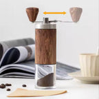 Brewora | Handcrafted Wooden Coffee Grinder – Adjustable Manual Mill for Freshly Ground Coffee