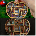 Cute Heart-Shaped Bookshelf Decoration