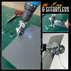Electric drill plate cutting machine
