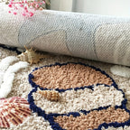 Fluffy Semicircle Non-Slip Bath Mat