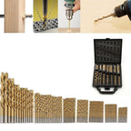 Steel titanium-coated twist drill (99 pieces)