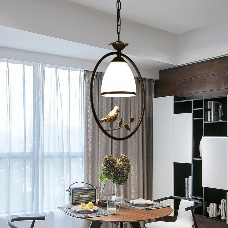 GlassAura | Modern chandelier made of glass & iron