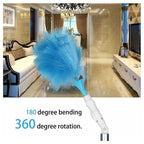 360° rotating electric spin duster motorized dust cloth with 2 brushes