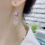 Fashion Flower Crystal Earrings