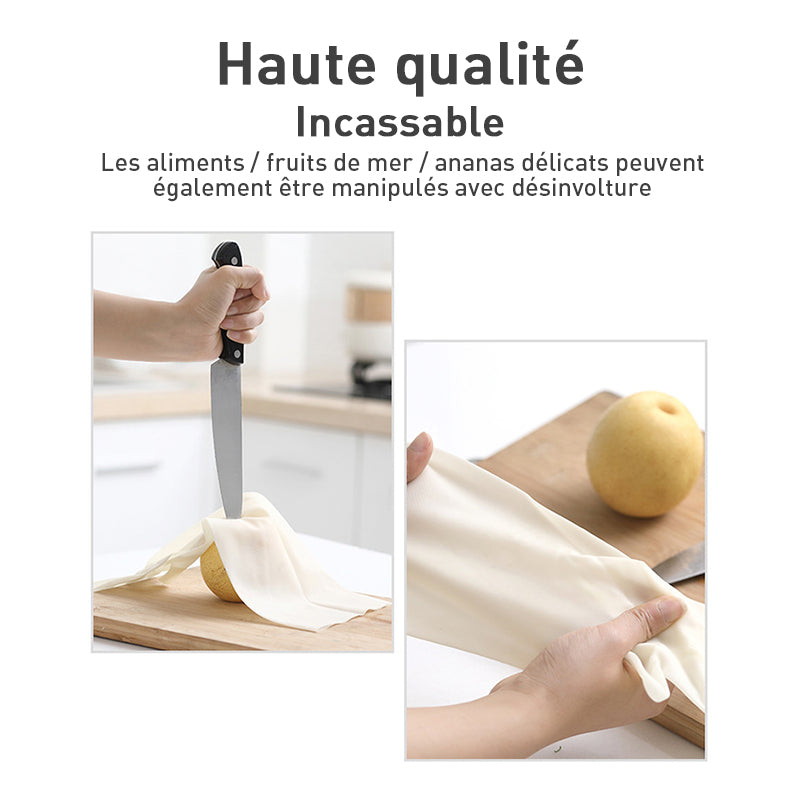 Robust velvet kitchen gloves (4 pairs)