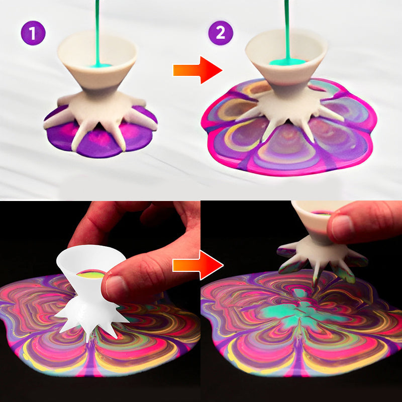 Pouring Colors Flower Split Art Cup