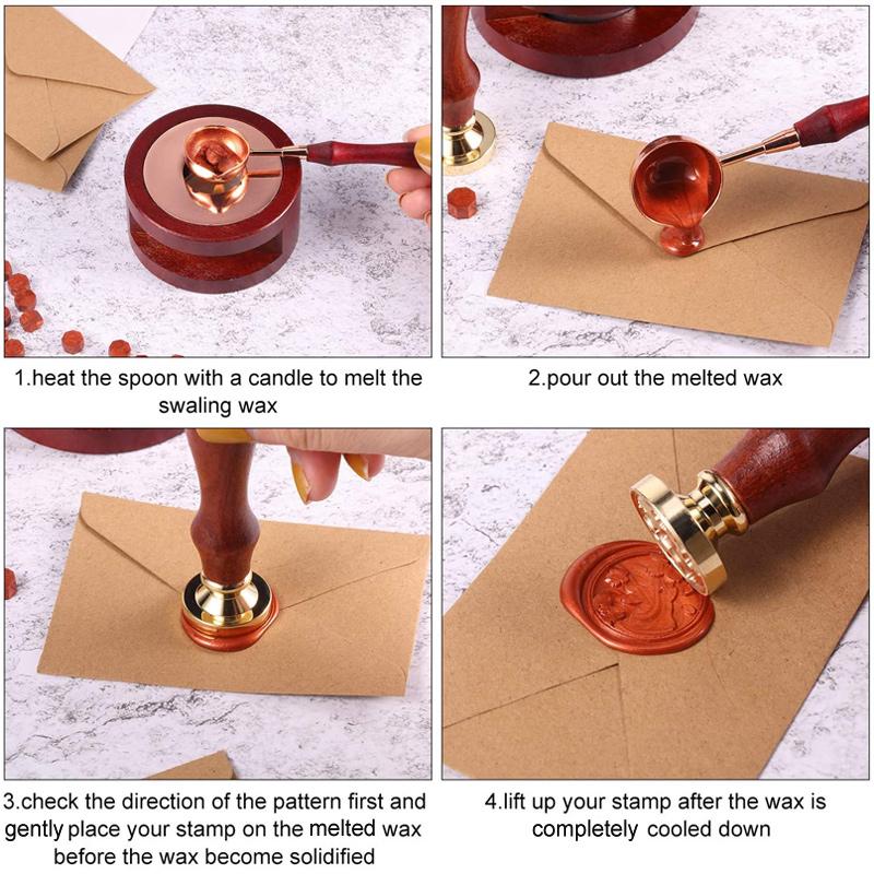 Sealing spoon & wax seal stamp