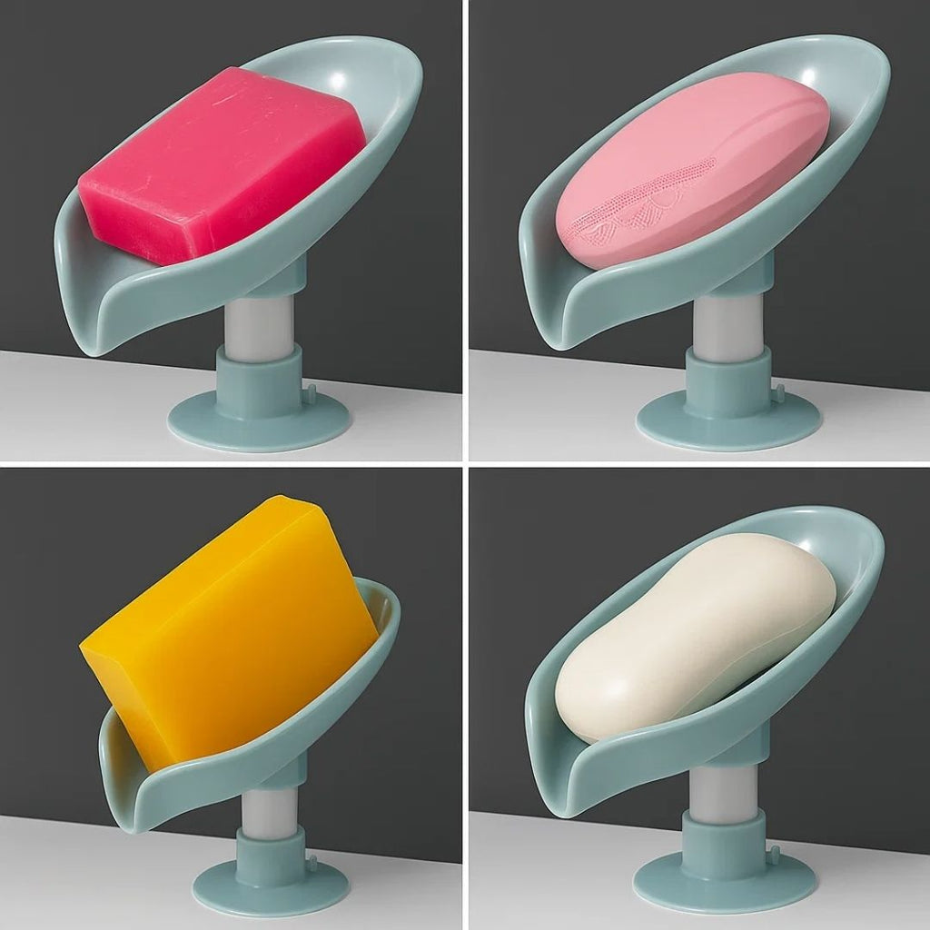Draining Soap Holder – Keep Soap Dry – Strong Suction Cup – No Drill Mount – Hygienic Bathroom & Shower Storage Solution