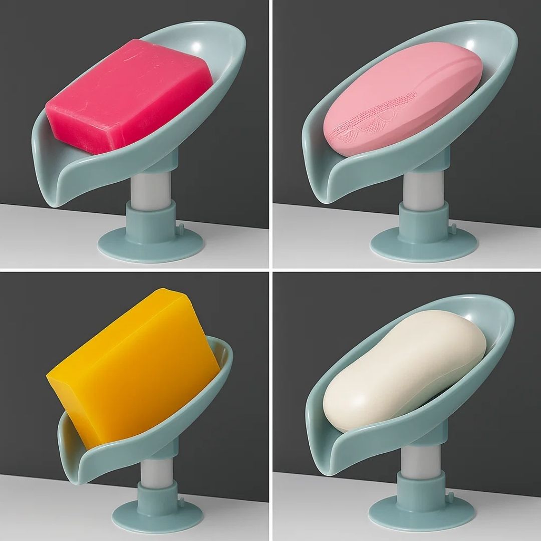 Draining Soap Holder – Keep Soap Dry – Strong Suction Cup – No Drill Mount – Hygienic Bathroom & Shower Storage Solution