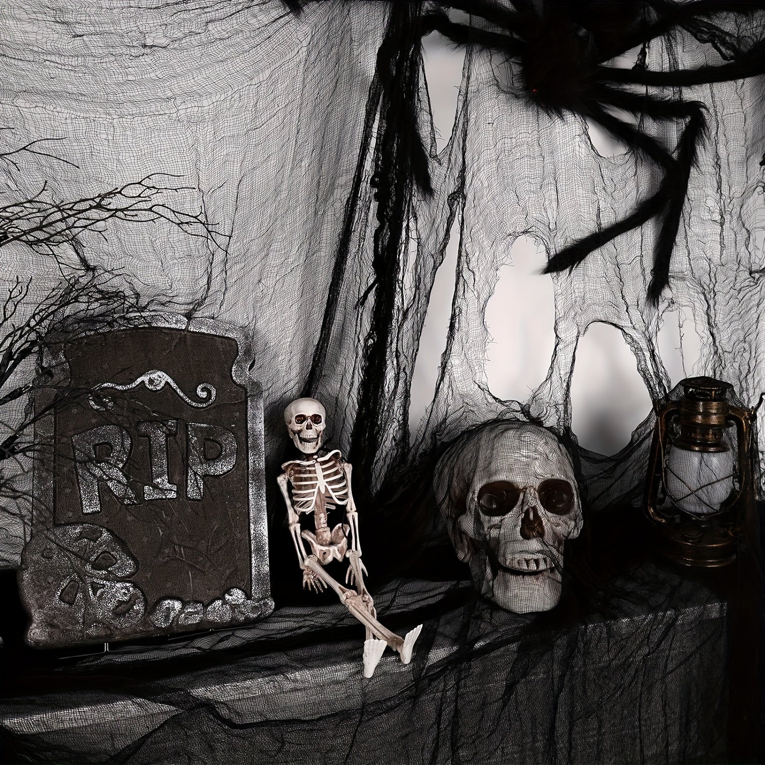 Halloween Fabric Black Polyester Hanging Decoration