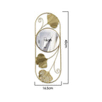 Elegant Metal Ginkgo Leaf Wall Mirror