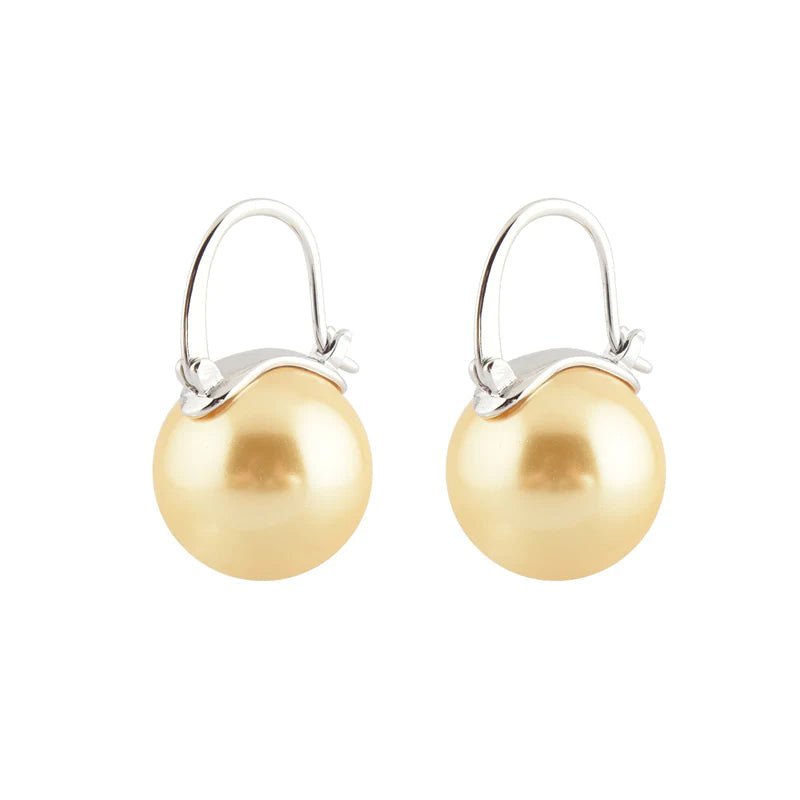 Black Pearl Earrings Available in White Champagne Grey Gold and Black Pearl Dangle Earrings