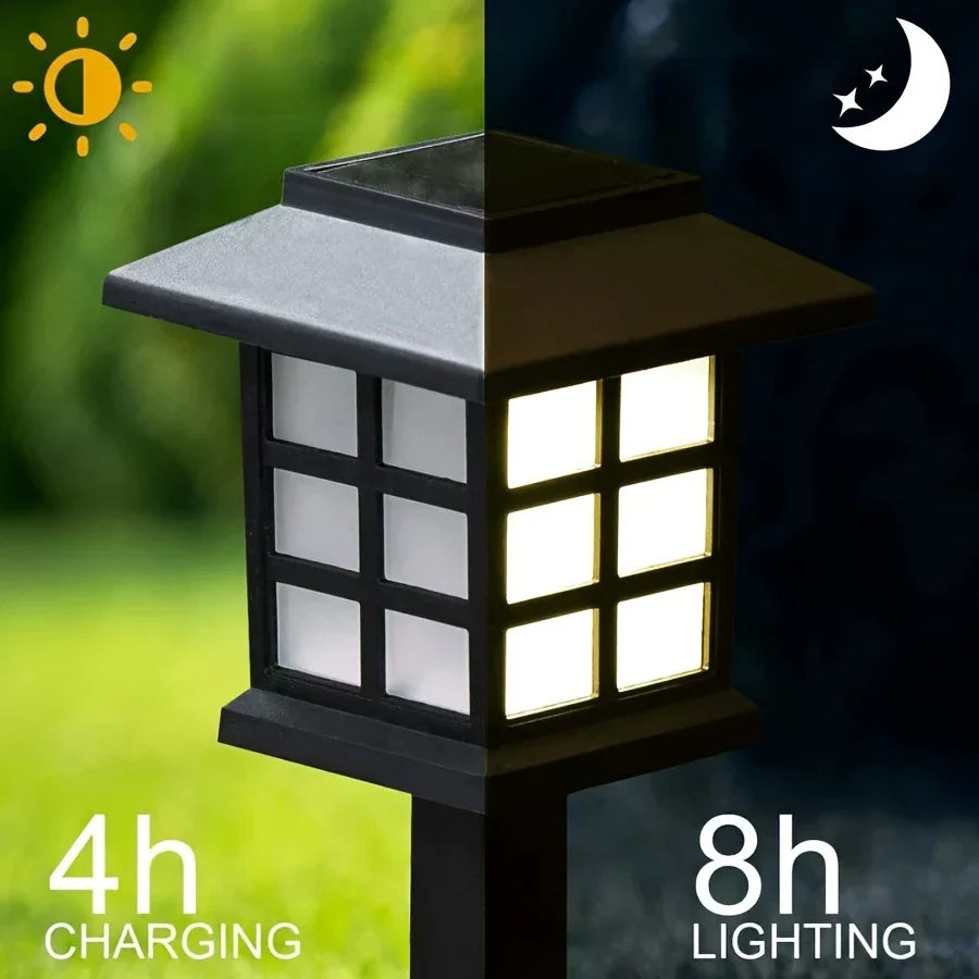 Solar Garden Lights in Lantern Style – Waterproof LED Path Lighting for Outdoor Areas