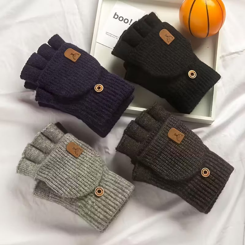 Men's WinterPro Fingerless Gloves – Thick, Warm and Comfortable