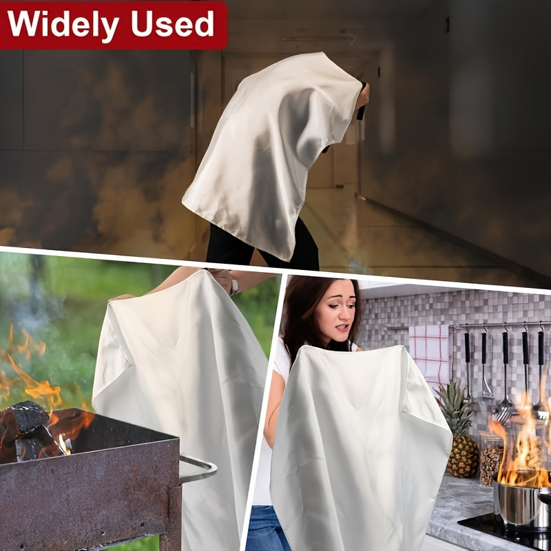 Fireproof fiberglass fire blanket – Compact safety blanket for home, kitchen, and car