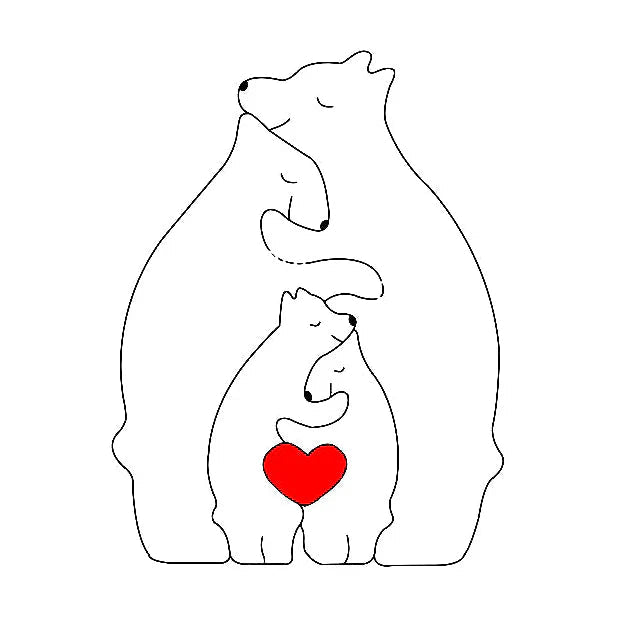 CozyBears Wooden Family Puzzle