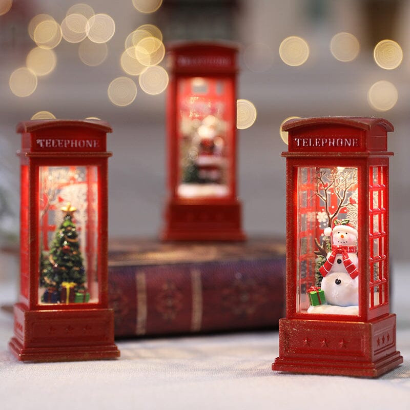 LED illuminated rotating Christmas lantern