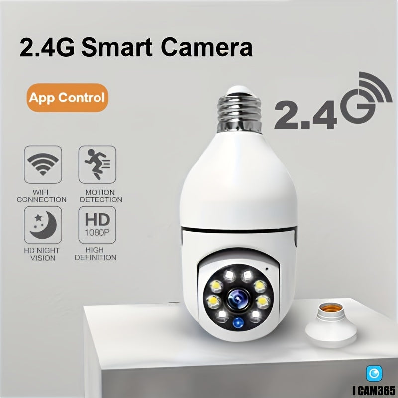 Smart Lamp Camera with HD Quality, Night Vision and Two-Way Audio for Enhanced Home Security