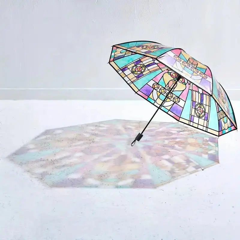 Stained Glass Art Umbrella — Automatic Wind PRedection and Rain PRedection