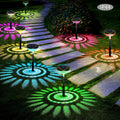 Solar Garden Lamp with Color Change – LED Garden Lighting for Outdoor Use with Flower Pattern