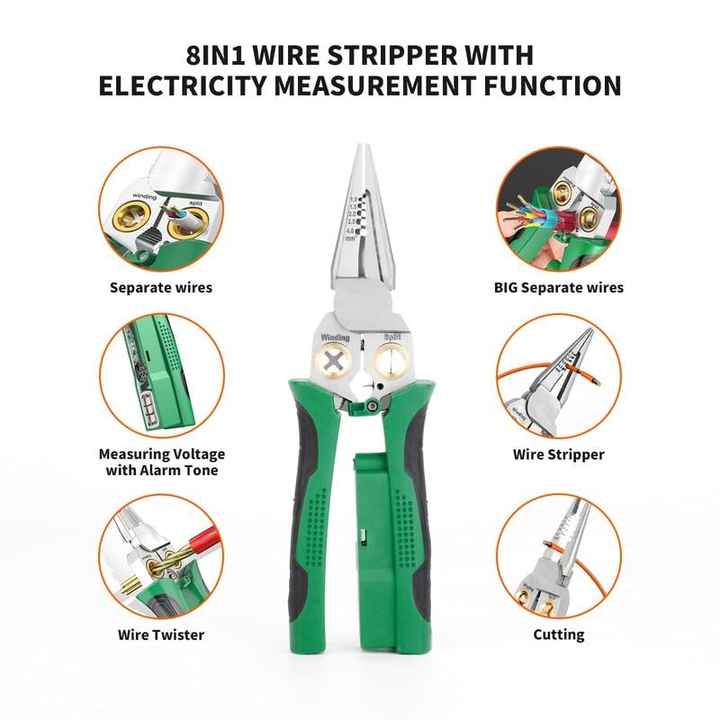 8-in-1 Electrician’s Pliers