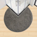 Round Luxury Chen Bath Mat Ultra-Soft Chenille – Anti-Slip & Quick Drying