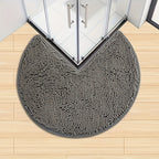 Round Luxury Chen Bath Mat Ultra-Soft Chenille – Anti-Slip & Quick Drying