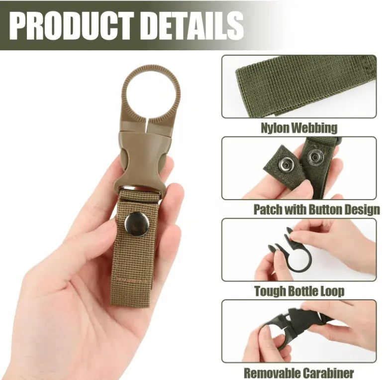 4-Pack Durable Nylon Outdoor Set for Hands-Free Water Bottle Holder