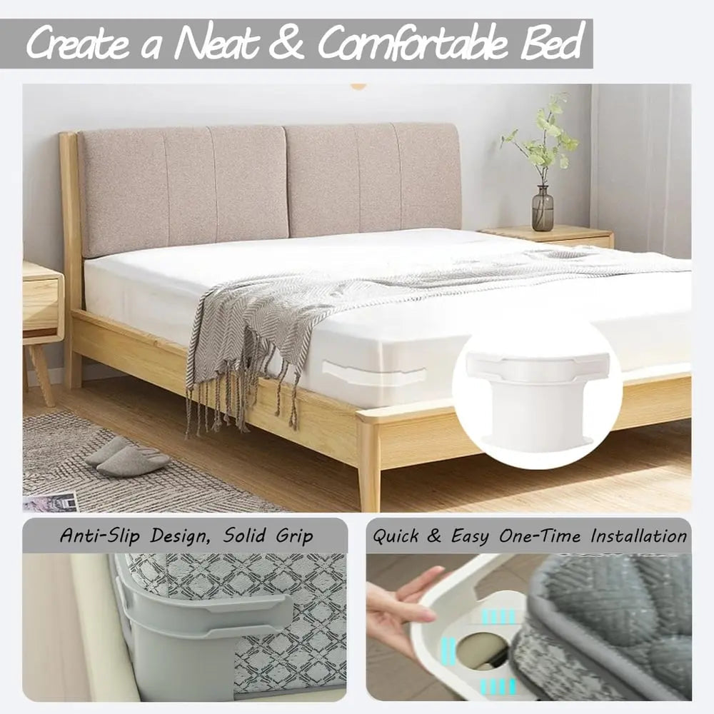 4-piece bed sheet holder set – secure hold for all mattress sizes
