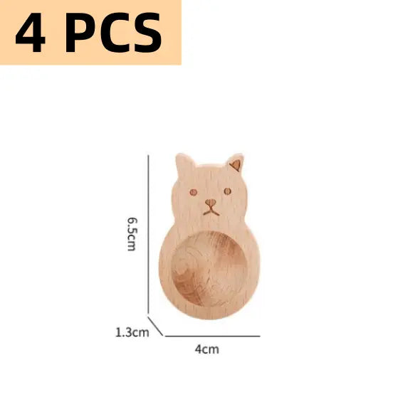 4-piece set wooden fragrance dispensers – cat & rabbit