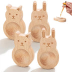 4-piece set wooden fragrance dispensers – cat & rabbit