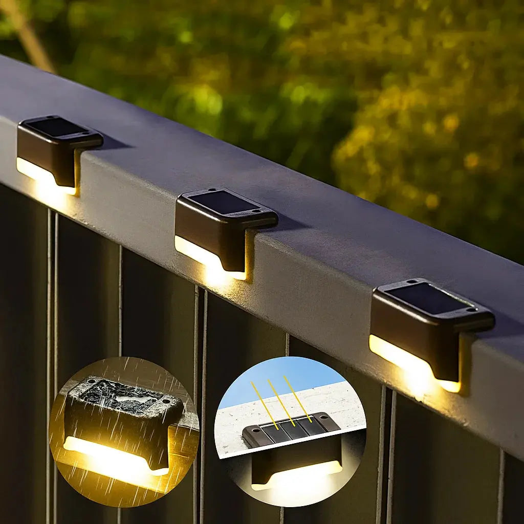 4-Piece Solar Patio Lights – Weatherproof Outdoor Lighting