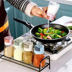 4-piece set of adjustable glass spice containers – for stylish seasoning