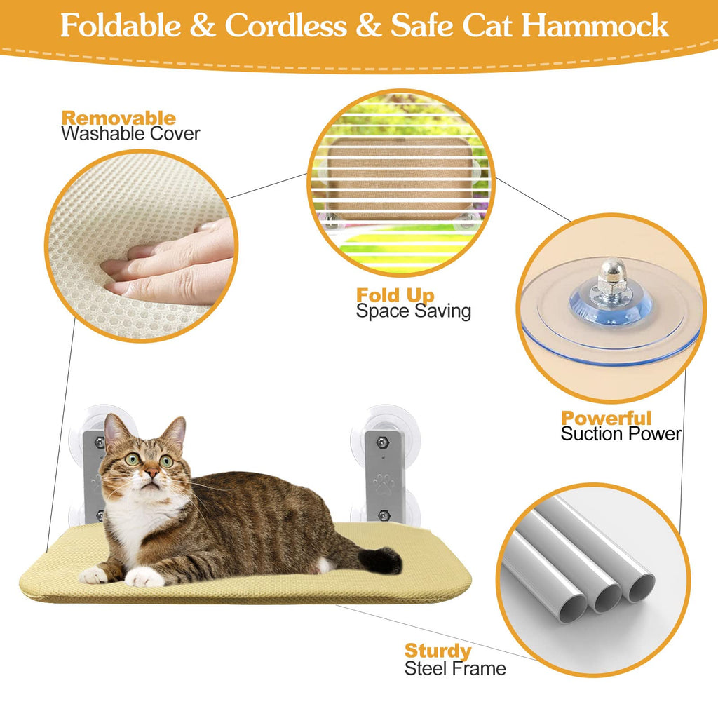 Foldable Cat Hammock Suction Cup Cat Hammock