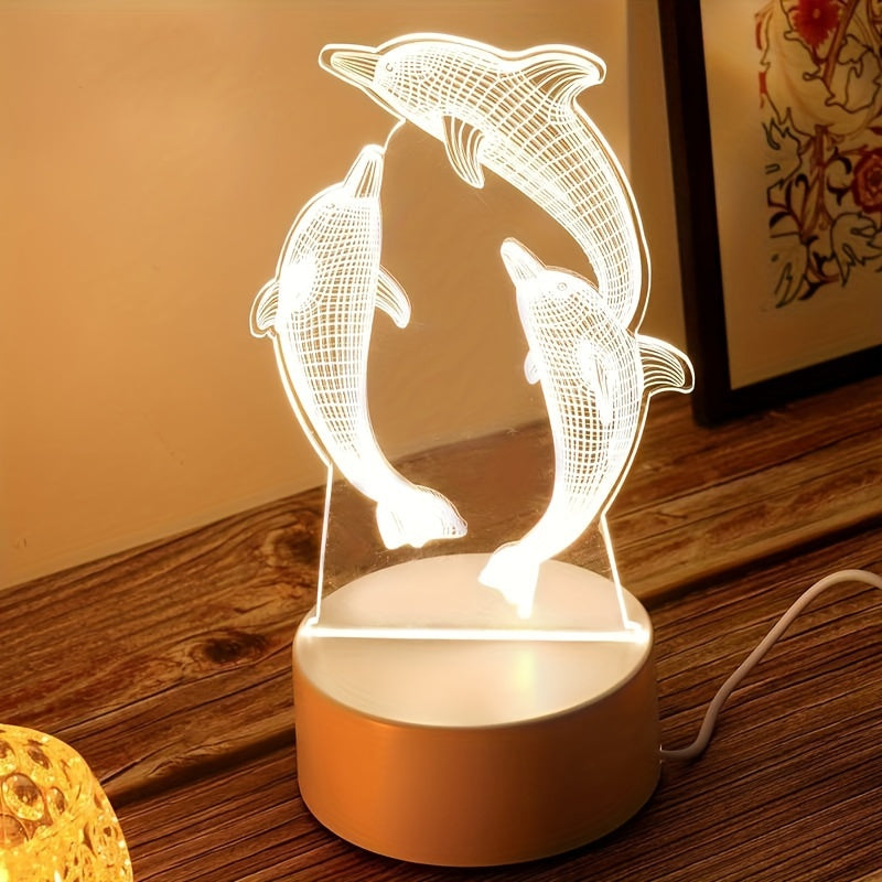 GeoDolphin - Trendy 3D Illusion Table Lighting