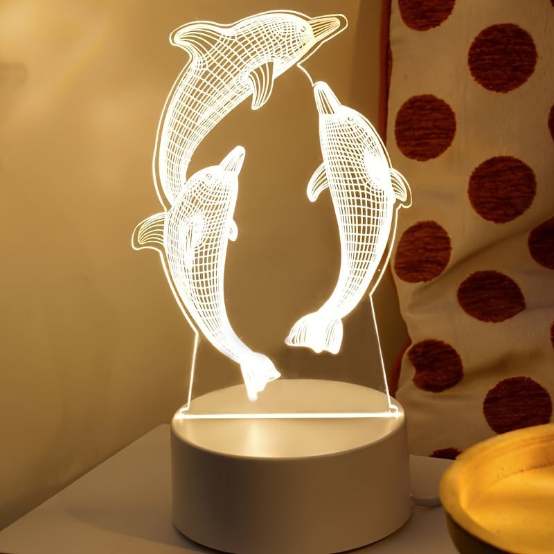 GeoDolphin - Trendy 3D Illusion Table Lighting