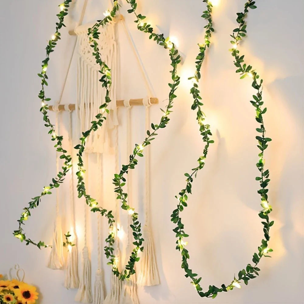 LED string lights with ivy vines – Decorative string lights for indoor and outdoor use