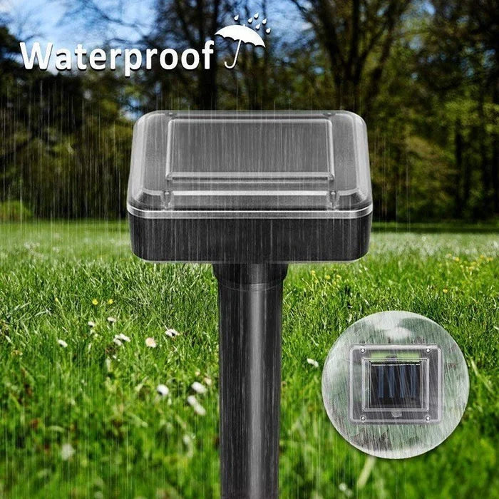 Sonic Green Solar Animal Repeller with Ultrasound | Against Mice, Moles & Snakes | Weatherproof & Eco-Friendly