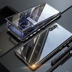 Magnetic tempered glass double-sided phone case for Samsung