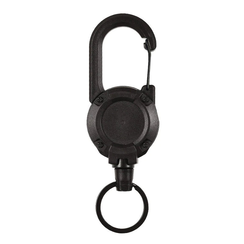 Outdoor automatic retractable wire Luya tactical keyring with theft protection