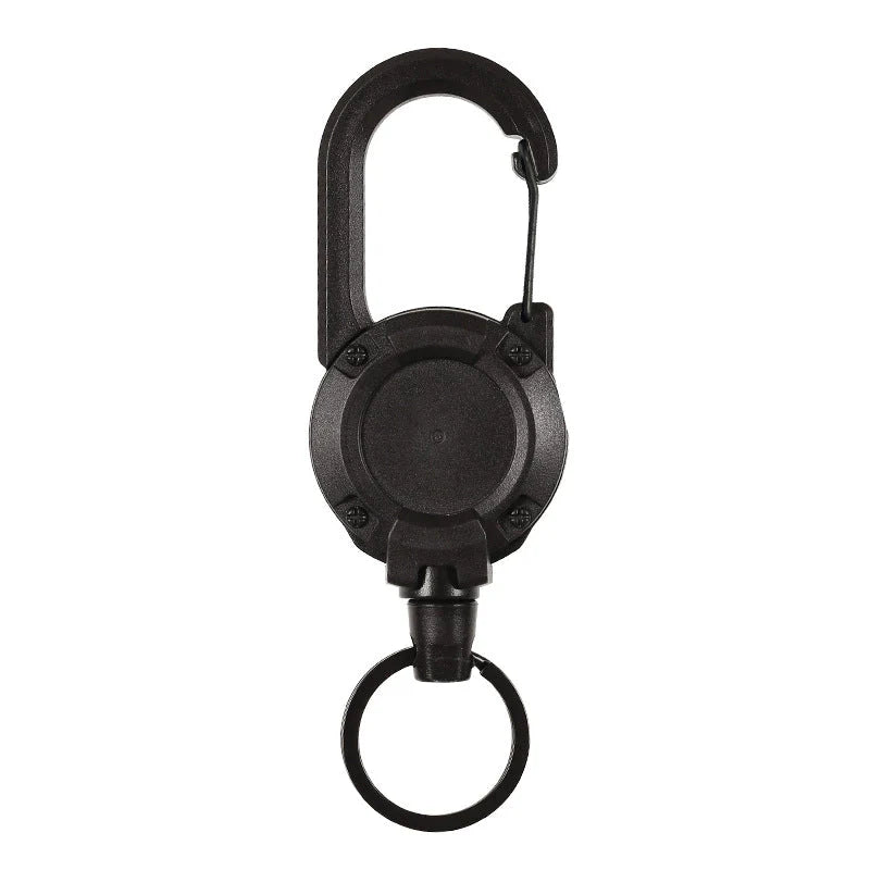 Automatic retractable wire rope outdoor keychain