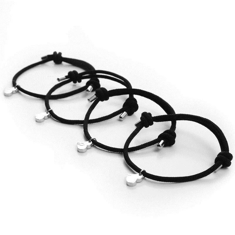 4pc Magnetic Heart Rope Bracelets