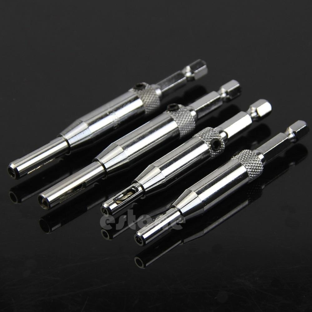 No.1 Self-Centering Drill Bits 4x precise Centered Hinge Drill Set