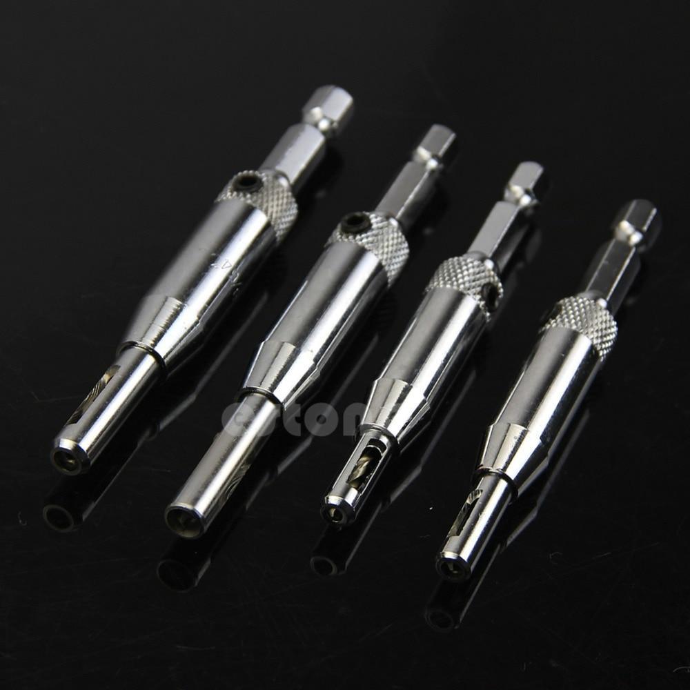 No.1 Self-Centering Drill Bits 4x precise Centered Hinge Drill Set
