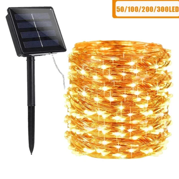 Solar-powered string lights for outdoors – Charming LED decorative lighting
